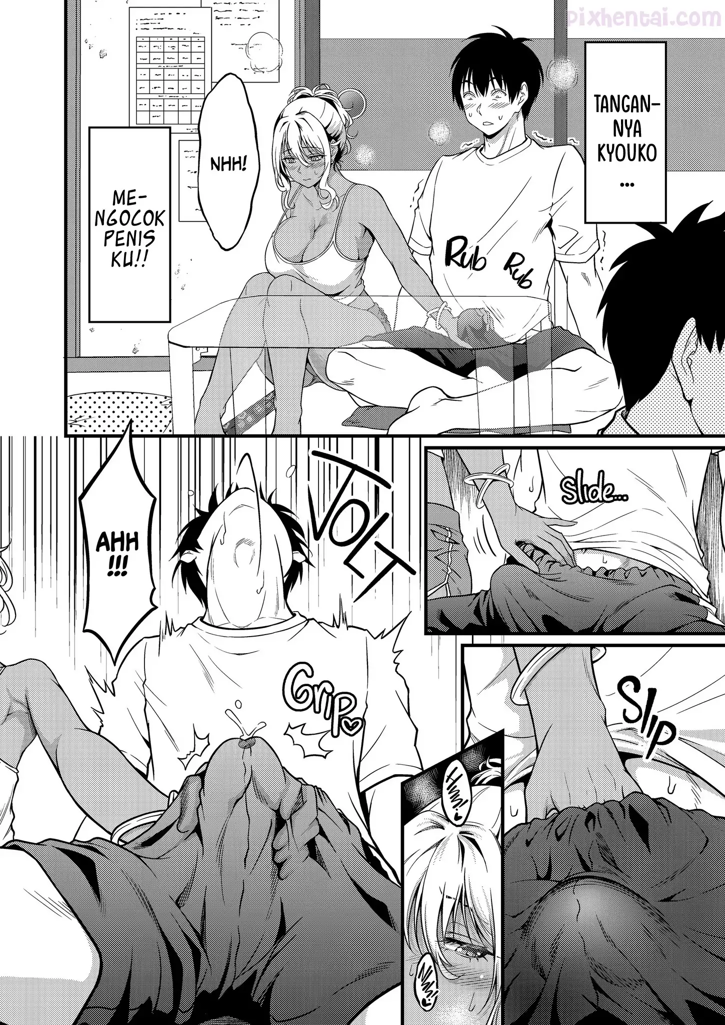 Komik hentai xxx manga sex bokep Yojouhan Ikken Apart de Komochi Dosukebe Rinjin to Asedaku Noukou na Otsukiai 15